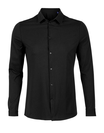Men´s Mercerised Shirt Balthazar – NEOBLU in Deep Black