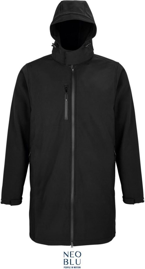 Herren 3-Lagen Softshell Mantel Achille Men – NEOBLU in Deep Black