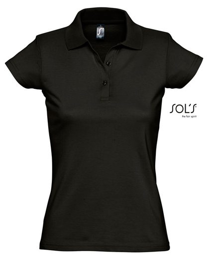Women´s Jersey Polo Shirt Prescott – SOL´S in Deep Black