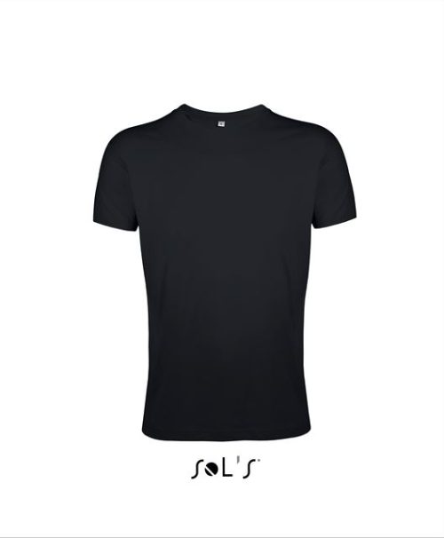 Sol's Regent Fit - Men’s Round Neck Close Fitting T-Shirt – SOL'S in Deep Black