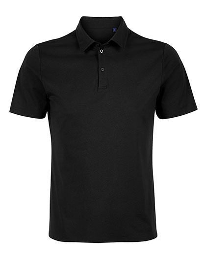 Men´s Mercerised Jersey Polo Shirt Relax Oscar – NEOBLU in Deep Black