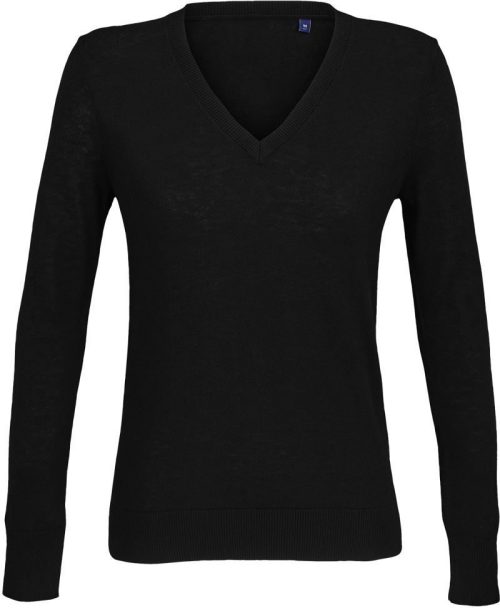 Damen V-Ausschnitt Pullover Sullivan Women – NEOBLU in Deep Black