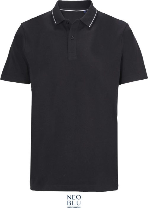Schweres Unisex Piqué Polo Orel – NEOBLU in Deep Black
