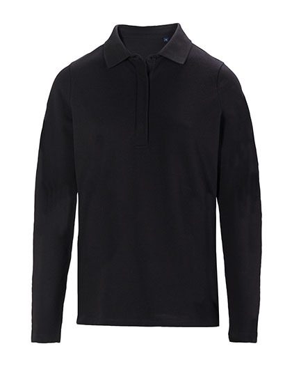Women´s Long Sleeve Polo Shirt Owen – NEOBLU in Deep Black