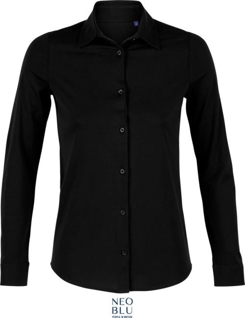 Bluse langarm Balthazar Women – NEOBLU in Deep Black