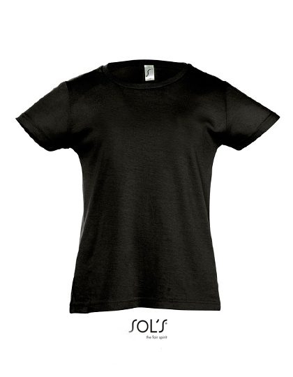 Kids´ T-Shirt Girlie Cherry – SOL´S in Deep Black