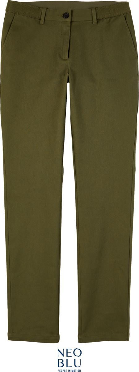 Damen Chino Hose Gustave Women – NEOBLU in Deep Khaki