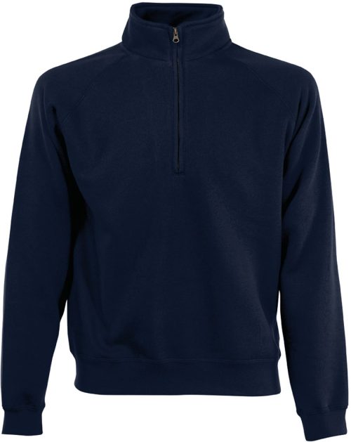 Premium Zip Neck Sweatshirt (62-032-0) 62-032-0 – Fruit of the Loom in Deep Navy