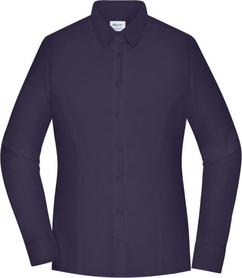 Popeline Slim Fit Bluse langarm JN 1371 – Daiber in Deep Purple
