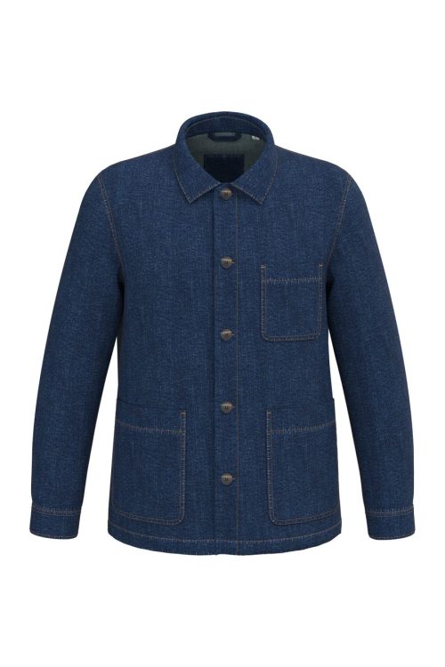 Unisex-Jeansjacke mit überschnittenen Schultern NS614 – Native Spirit in Denim