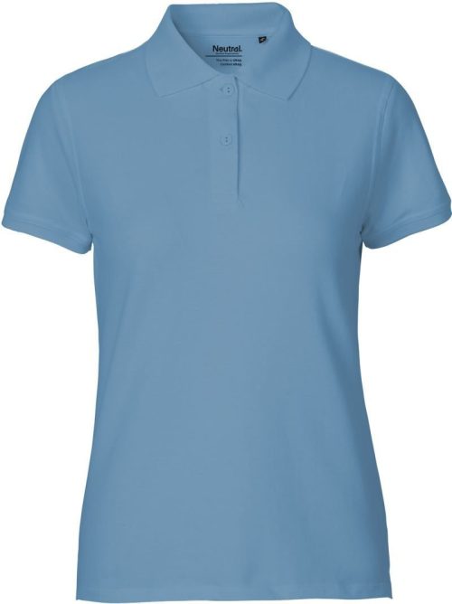 Damen Bio Piqué Polo O 22980 – Neutral in Dusty Indigo