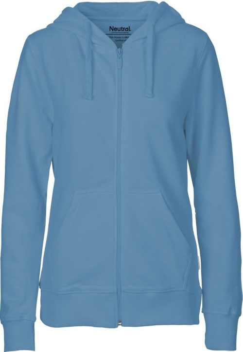 Damen Bio Kapuzen Sweatjacke O 83301 – Neutral in Dusty Indigo