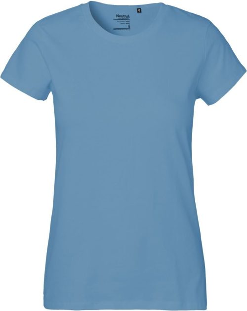 Schweres Damen Bio T-Shirt O 80001 – Neutral in Dusty Indigo
