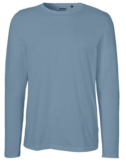 Herren T-Shirt langarm O 61050 – Neutral in Dusty Indigo