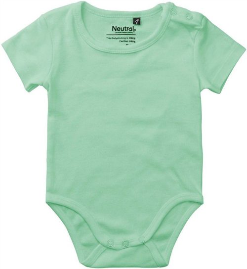 Baby Body kurzarm O 11030 – Neutral in Dusty Mint