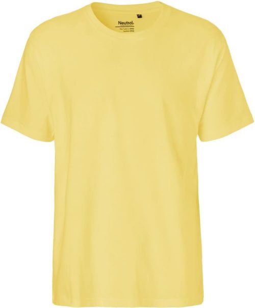 Schweres Herren Bio T-Shirt O 60001 – Neutral in Dusty Yellow