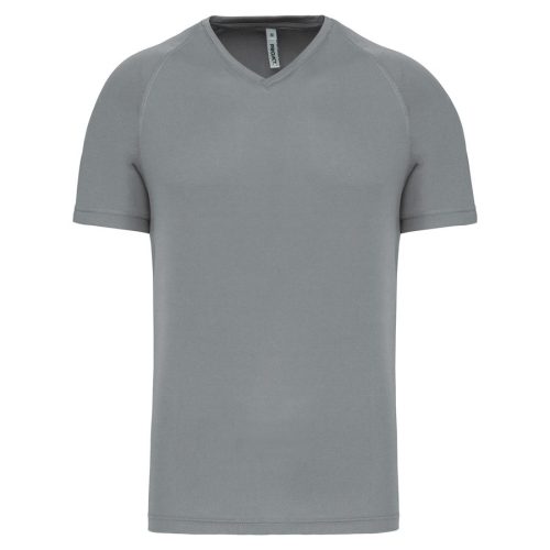 Herren Kurzarm-Sportshirt mit V-Ausschnitt PA476 – Proact in Fine Grey