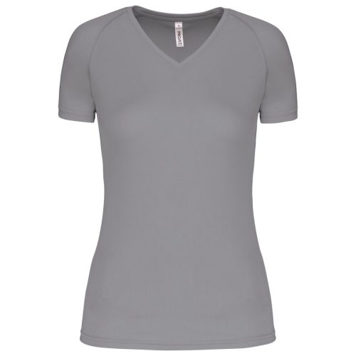 Damen Kurzarm-Sportshirt mit V-Ausschnitt PA477 – Proact in Fine Grey