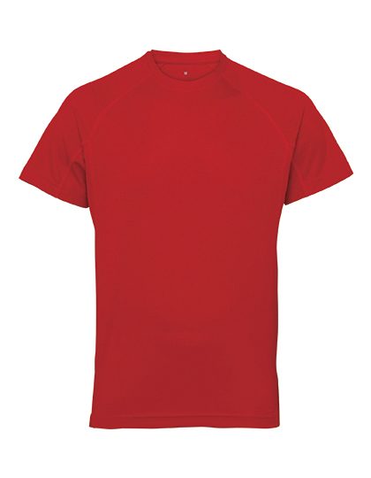 Men´s Panelled Tech Tee – TriDri® in Fire Red