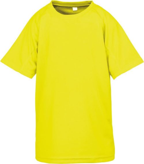 Kinder Sport Shirt "Aircool" S 287J – Spiro in Flo Yellow
