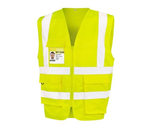 Sicherheitsweste mit Reißverschluss R477X – Result in Fluo Yellow