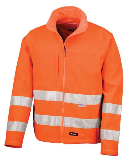 High Vis Soft Shell Jacket – Result SafeGuard in Fluorescent Orange