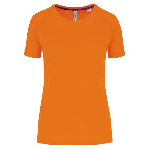 Damen-Sportshirt aus Recyclingmaterial mit Rundhalsausschnitt PA4013 – Proact in Fluorescent Orange