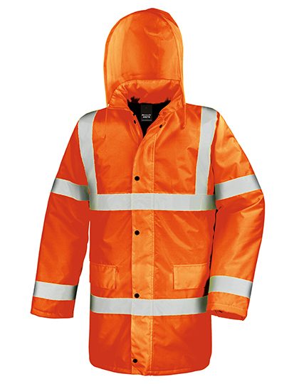 High Vis Motorway Coat – Result SafeGuard in Fluorescent Orange