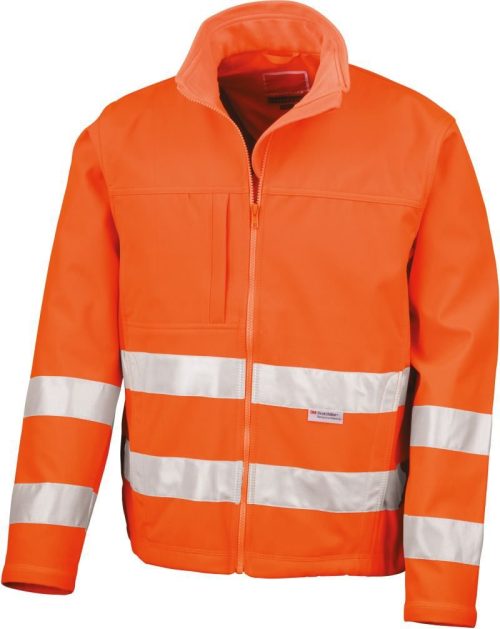 Sicherheits Softshell Jacke R 117X – Result in Fluorescent Orange