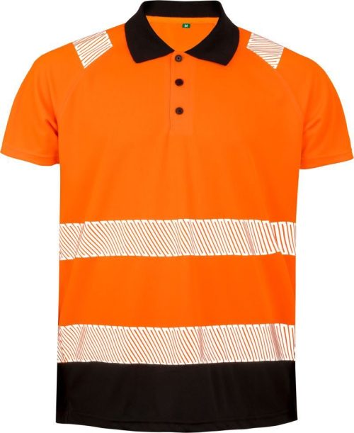 Sicherheits Polo R 501X – Result in Fluorescent Orange/Black