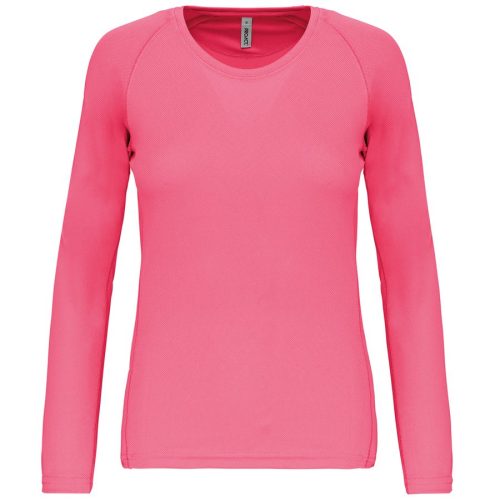 Damen Basic Sport Funktionsshirt Langarm PA444 – Proact in Fluorescent  Pink