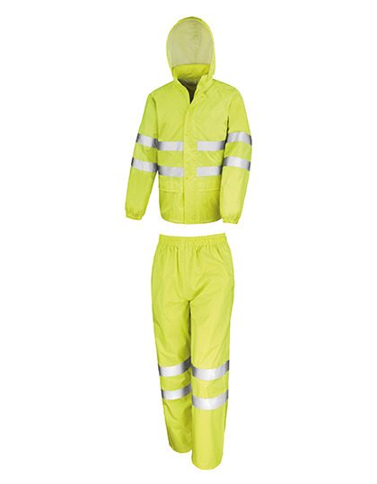 High Vis Waterproof Suit – Result SafeGuard in Fluorescent Yellow