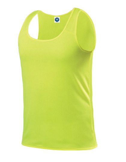 Men´s Running Vest – Starworld in Fluorescent Yellow