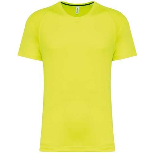 Herren-Sportshirt aus Recyclingmaterial mit Rundhalsausschnitt PA4012 – Proact in Fluorescent Yellow