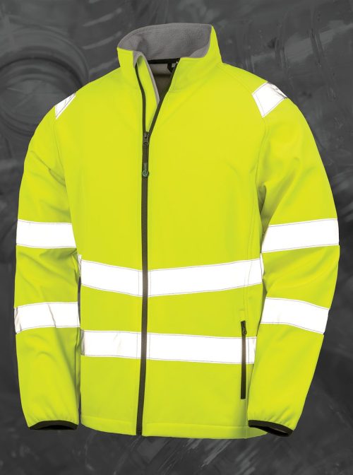 Recycelte Softshell-Sicherheitsjacke R505X – Result in Fluorescent Yellow