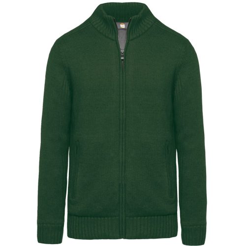 Strickjacke mit Fleecefutter, Herren WK959 – WK in Forest Green