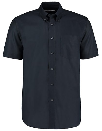 Men´s Classic Fit Workwear Oxford Shirt Short Sleeve – Kustom Kit in French Navy