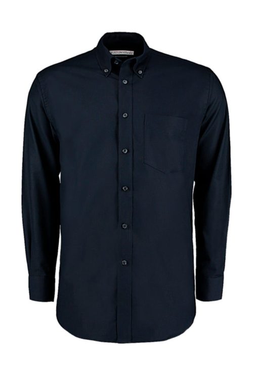 Men´s Classic Fit Workwear Oxford Shirt Long Sleeve – Kustom Kit in French Navy