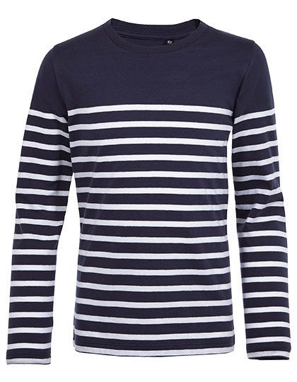 Kids´ Long Sleeve Striped T-Shirt Matelot – SOL´S in French Navy/White