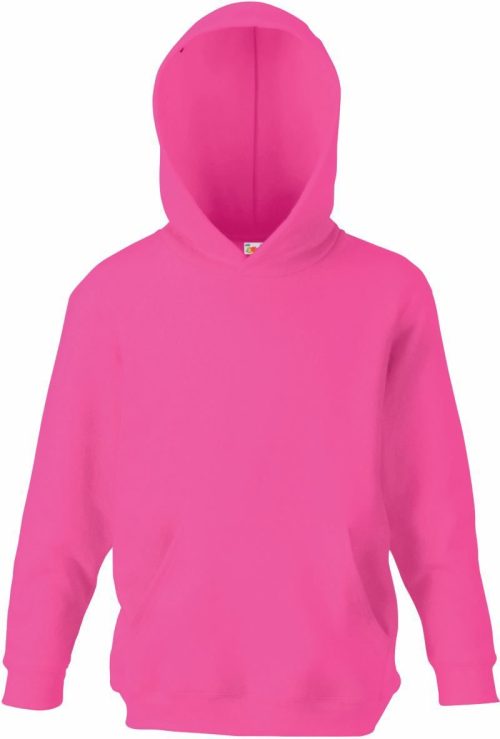 Kinder Kapuzen Sweater Classic Kids Hooded Sweat – Fruit of the Loom in Fuchsia