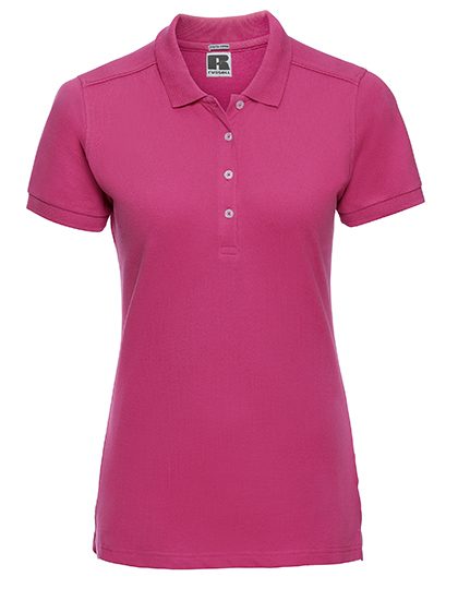 Ladies' Fitted Stretch Polo – Russell Athletic in Fuchsia