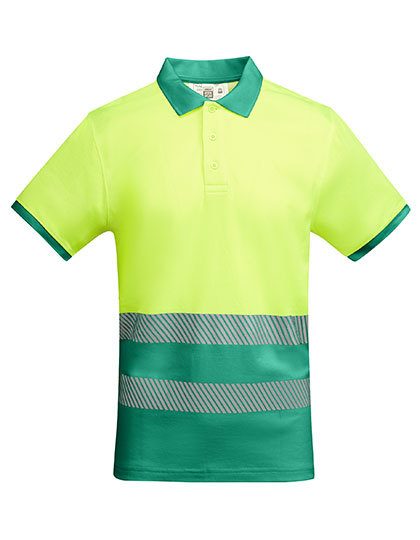 Poloshirt Atrio Shortsleeve – Roly Workwear in Garden Green 52/Fluor Yellow 221
