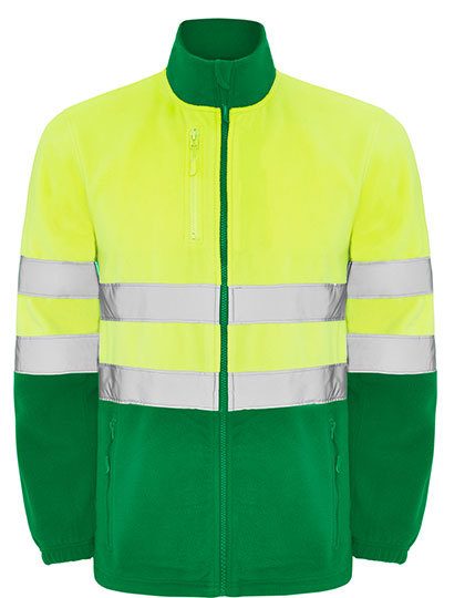 Altair Fleece Jacket – Roly Workwear in Garden Green 52/Fluor Yellow 221