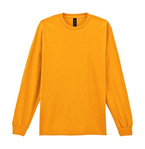 Ultra Cotton™ Long Sleeve T-Shirt – Gildan in Gold