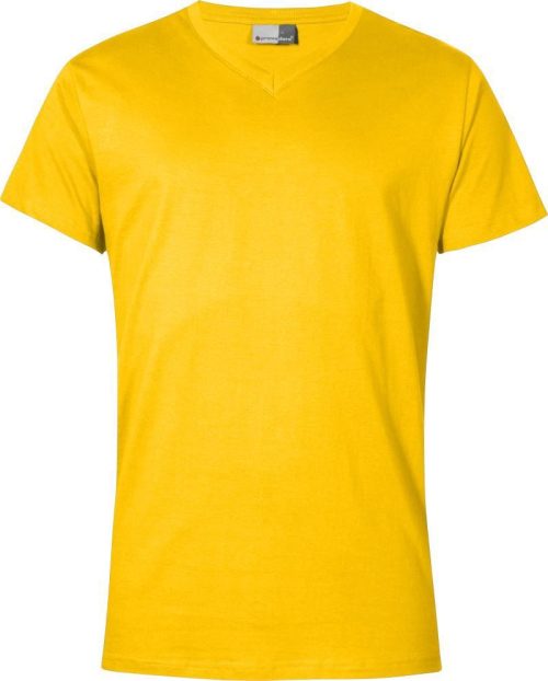 Herren Premium V-Ausschnitt T-Shirt 3025 – Promodoro in Gold