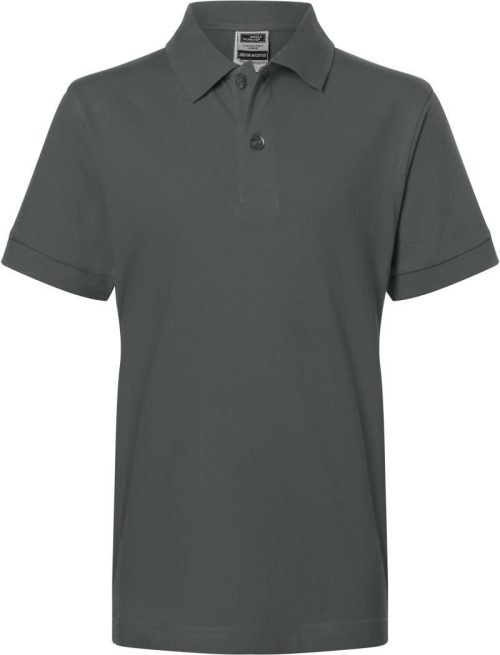Kinder Piqué Polo JN 70K – Daiber in Graphite