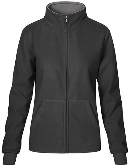 Damen Double Fleece Jacke 7985 – Promodoro in Graphite (Solid)/Light Grey (Solid)