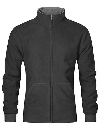Herren Double Fleece Jacke 7971 – Promodoro in Graphite (Solid)/Light Grey (Solid)
