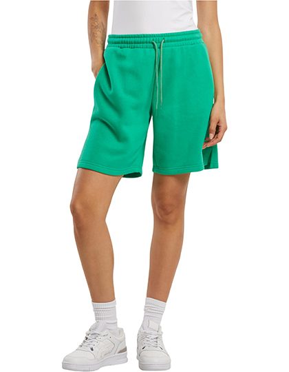 Ladies Basic Sweatshorts – Build Your Brand Basic in Grass Green
