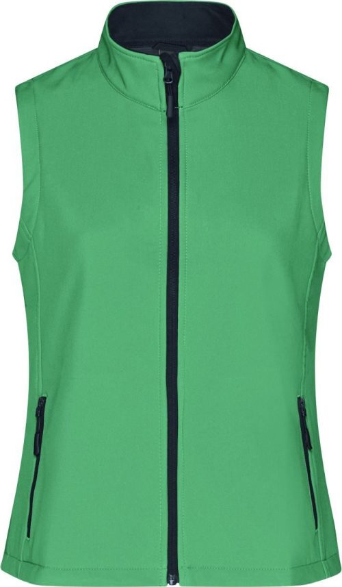 Damen 2-Lagen Promo Softshell Gilet JN 1127 – Daiber in Green/Navy